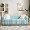 Teddy Fleece Fabric 3 Seater Sofa Loveseat Couch with 2 Pillow