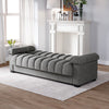 3 Seater Convertible Click-Clack Fabric Sofa Bed Padded Storage Sofabed Loveseat