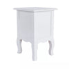 2 x White Bedroom Bedside Table Unit Cabinet Nightstand with 2 Drawers in Each
