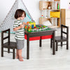 5 in 1 Kids Table and Chair Set Children Building Block Activity Table W/Storage