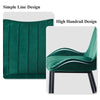 2 pcs Green Velvet Dining Chairs High Back Kitchen Dining room Chair Stripe Type