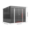 Outdoor Garden Storage Shed Metal Lean to Pent Shed for Tool Bike Security Room