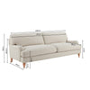 Dusk Hampshire Beige Textured Weave Traditional 3 Seater Sofa RRP £999