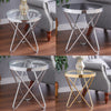 Round Tea Table Living Room Coffee Table Tempered Glass End Side Desk Furniture