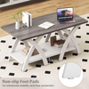 Coffee Table Farmhouse Rectangular 2 Tier Storage Shelf X Frame Living Room Home