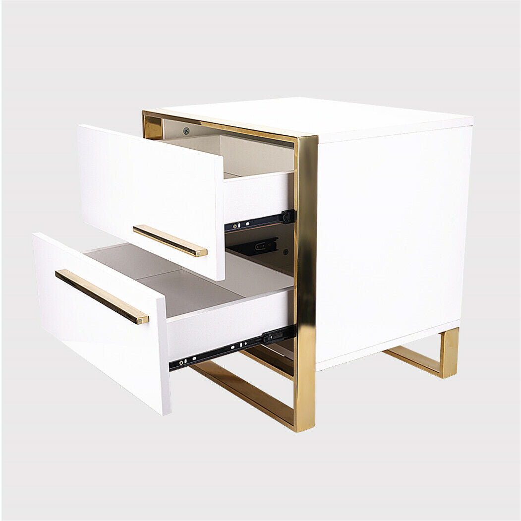 Luxuary Bedside Tables Nightstands Drawers Storage Room Kids Book Shelf Table