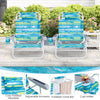 2 Pack Folding Beach Chair Lounger w/ 5 Adjustable Positions Green