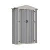 Small Garden Shed Metal Storage Box Outdoor Tool House Apex Roof Lockable 2 Door