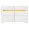 High Gloss Chest of Drawers 6 Drawer LED Sideboard Cabinet Bedroom Furniture