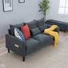 Panana Linen Fabric 2 & 3 Seater Sofa Couch with Wood Legs 3 Colours