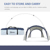 Outdoor Gazebo Event Dome Shelter Party Tent for Garden Camping Cream and Blue