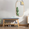 Bamboo Wooden Hallway Bench Shoe Storage Rack With Cushion Seat Stool Shoe Shelf