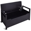 Wood Shoe Changing Bench 2 in 1 Entryway Shoe Storage Bench Flip-up Padded Seat