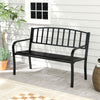2-3-Persons Patio Bench Outdoor Metal Loveseat Chair-Black