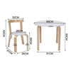 Kids Table and 2 Chairs Set Wooden Children Toddler Indoor Furniture Play Corner