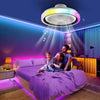RGB LED Ceiling Fan Light Dimmable Adjustable Wind Speeds with Music Mfouvbwfkqj