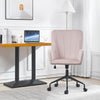 Pink Velvet Swivel Office Chair Lounge Accent Tub Armchair High Back Padded Seat