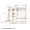 Wall-mounted Table Folding Computer Desk with Shelf Laptop Drop-leaf Study Home