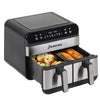 Dual Air Fryer Large Digital 9 L with Timer 8 Preset Functions Kitchen Cooking