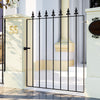 Metal Single Garden Gate Wrought Iron Barrier Doors Fence Panel Manor Entrance