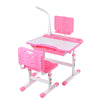 Kids Study Desk Chair Set w/ LED Lamp Ergonomic Children Drawing Writtung Table