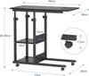 C Shaped Bedside Table - Height Adjustable Sofa Couch End Table