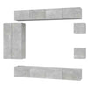 8 Piece TV Cabinet Set Concrete Grey Engineered Wood