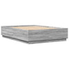 Lechnical Bed Frame with Grey Sonoma 140x200 Engineered Wood,Bed L4T9