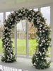 2.4m Metal Wedding Arch Frame Round Circle Moon Gate Flower Balloon Rack Stand N