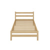 Natural Single Bed Frame, Solid Pine Wood 3ft Bed for Kid Bedroom Furniture