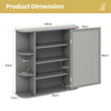 3 Tier Mirrored Bathroom Cabinet Wall Mount Storage Cupboard W/ Display Shelves