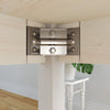 Dining Table and Chairs for 4 People Kitchen Table Set Brown&White Solid Wooden