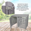 Wheelie Bin Store Double Wooden Shed Dustbin Storage Garden Outdoor Grey Cover