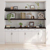 Lechnical Dark Grey Wall Shelf, 200 x 60 x 6 , Solid Treated Oak, Wall D8F8