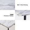 White Dining Table Dining Room Kitchen Garden Table Metal Straight Legs Morden