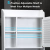 Over-The-Toilet Storage Cabinet 4-Tier Washing Machine Rack W/Adjustable Shelves