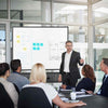 Magnetic White Board Large Standing White Board 120 x 90 CM Office-Black