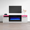 70inch TV Stand Unit Cabinet w/ Electric Fireplace Fire Heater Flame Living Room