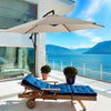 4 Size&5 Color Patio Parasol Sunshade Outdoor Canopy Tilt Crank Garden Umbrella