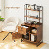 Industrial Office Display Cabinet with Bookshelf Large Storage 2 Tier Shelf