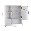 White Mirrored Wall Mounted Bathroom Cabinet Storage Cupboard Adjustable Shelf