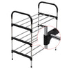 4/5/8 Tier Metal Shoe Rack Stand Space Save Storage Organiser Shelf with MDF Top