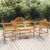 4 Piece Garden Lounge Set Solid Wood Teak