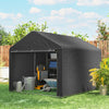 6.6 x 7.8ft Garden Storage Shed Tent Bike Tent, Dark Grey