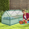 Metal Raised Planter Box Kit Outdoor Planter Bed with Protective Cover-Green