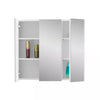 3 Doors Bathroom Cabinet Wall Mounted Mirrored Cupboard with 6 Shelves Storage
