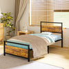 Simple Budget metal bed Single bed Frame w/Mattresses Option Bedroom Furniture