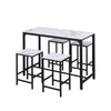 5Pcs Bar Table Stools Set 4 Bar Stools for Breakfast Pub Counter Small Apartment
