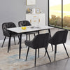 Noble Set of 2 Dining Chairs Velvet Armchairs Upholstered Soft Seat Back Metal