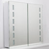 LED Bathroom Mirror Cabinet Wall Mounted 2 Shelves Storage With Bluetooth Socket